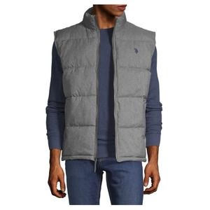 U.S. Polo Association Men's * Zip Up Puffer Vest Jacket L Coat Department  MC10